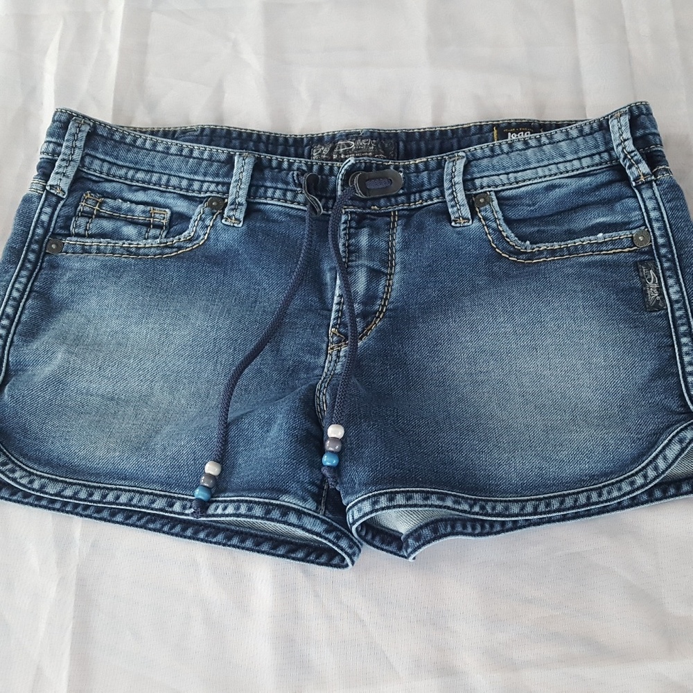 Silver Jean Shorts